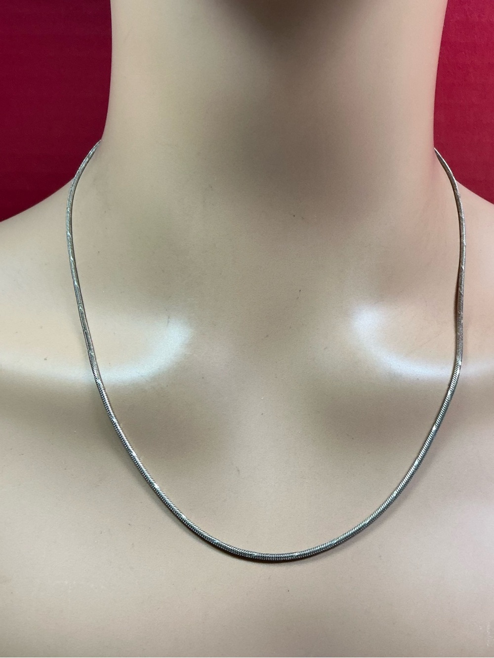 Classic Silver Snake Chain Necklace - Elegant Women's Jewelry
